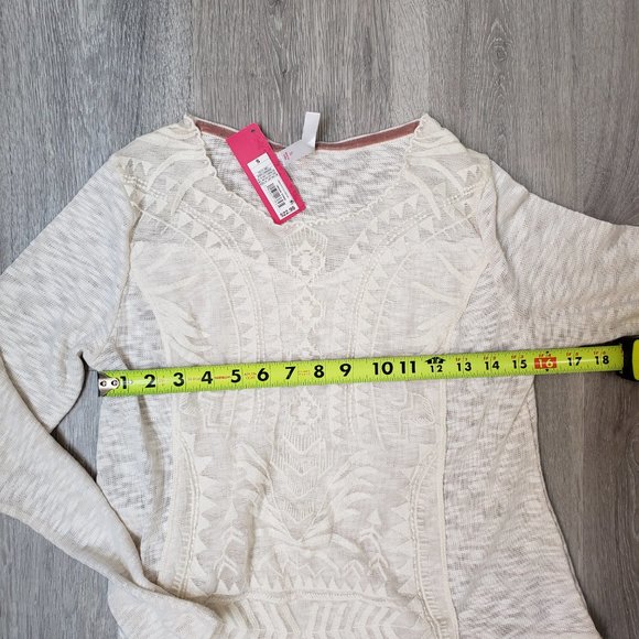 Xhilaration Knit Lace Overlay Sweater - Picture 7 of 10